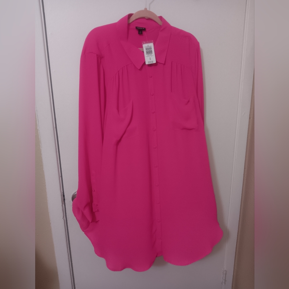 Women's Pink Blouse Torrid Size 4x 26
